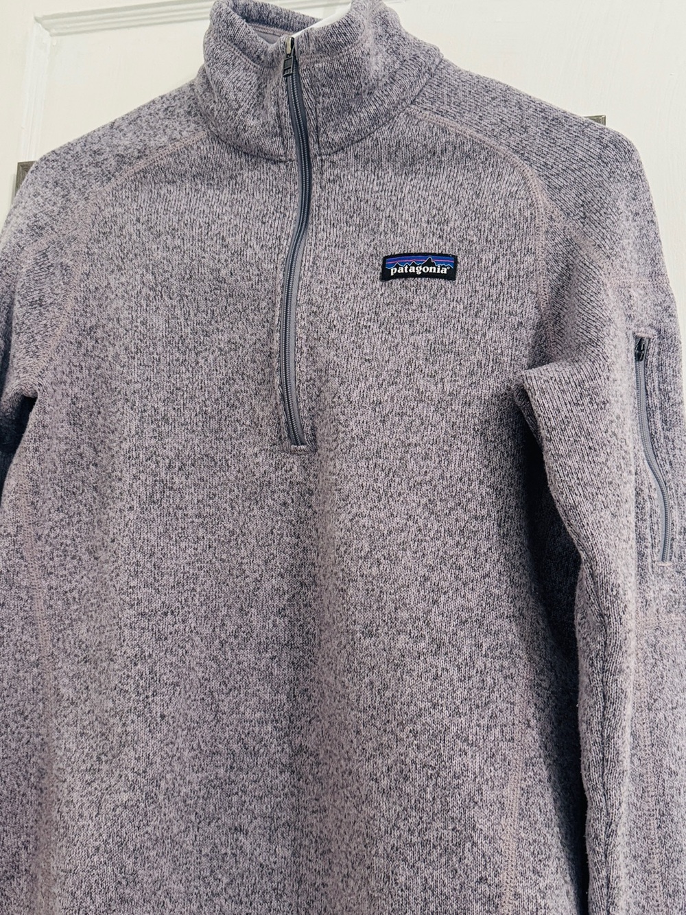Patagonia Gray Heather Quarter-Zip Fleece Pullover